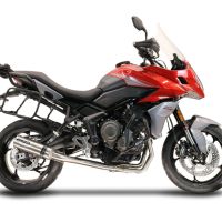 Exhaust compatible with Triumph Tiger Sport 660 2022-2024, M3 Titanium Natural, Full system exhaust including removable db killer and catalyst 