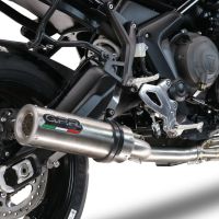 Exhaust compatible with Triumph Tiger Sport 660 2022-2024, M3 Titanium Natural, Full system exhaust including removable db killer and catalyst 
