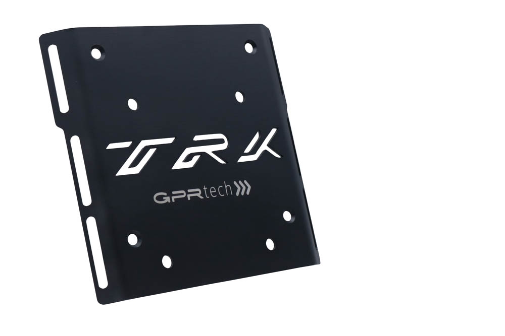GPR TECH compatible with  Benelli Trk 125 2019/2023 GPR TECH Specific fitting plate Top Case ALPITECH 55 LT compatible with original luggage rack,stainless steel made with 4 anchor points
