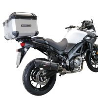 Baúl GPR TECH compatible con  Suzuki V-Strom Dl 1000 2014/2016 e3 Baúl Alpi-Tech en aluminio color plata con placa específica incluida Capacidad Litros 55