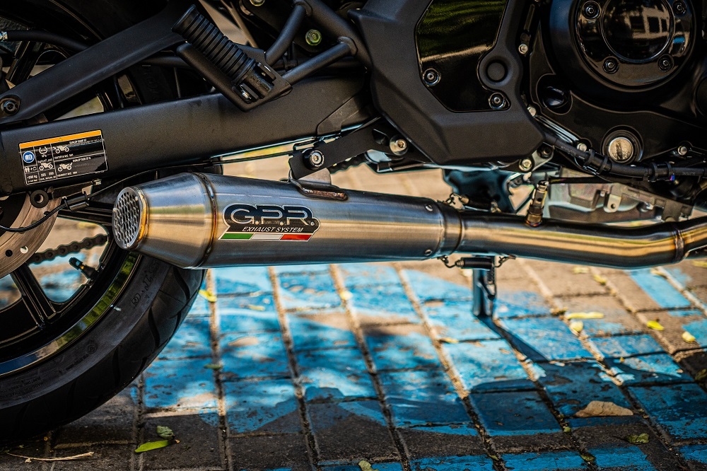 GPR exhaust compatible with Kawasaki Vulcan 650 2021-2023, Ultracone, Full system exhaust including removable db killer and catalyst, EPA-compliant 