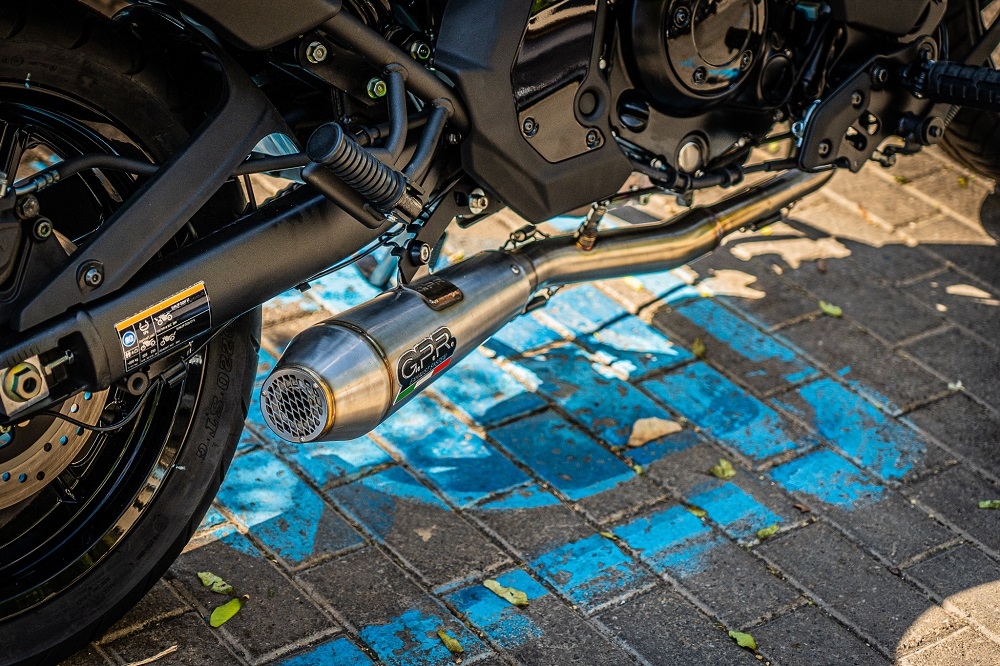 GPR exhaust compatible with Kawasaki Vulcan 650 2021-2023, Ultracone, Full system exhaust including removable db killer and catalyst, EPA-compliant 