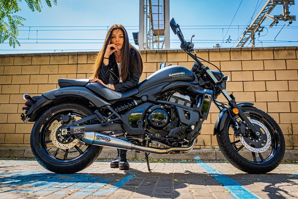 GPR exhaust compatible with Kawasaki Vulcan 650 2021-2023, Ultracone, Full system exhaust including removable db killer and catalyst, EPA-compliant 
