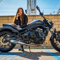 GPR exhaust compatible with Kawasaki Vulcan 650 2021-2023, Ultracone, Full system exhaust including removable db killer and catalyst, EPA-compliant 