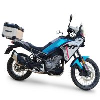 Baúl GPR TECH compatible con  Cf Moto 450MT 2023/2025 Euro5 Plus Baúl Alpi-Tech en aluminio color plata con placa específica incluida Capacidad Litros 45