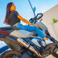 GPR exhaust compatible with  Honda X-Adv 750 2025-2026, Deeptone Inox, Slip-on exhaust including removable db killer and link pipe, EPA-compliant 