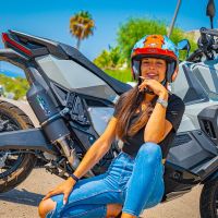 GPR exhaust compatible with  Honda X-Adv 750 2016-2020, Furore Evo4 Nero, Slip-on exhaust including removable db killer and link pipe, EPA-compliant 