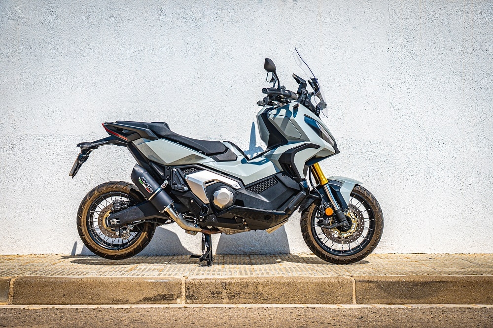 GPR exhaust compatible with  Honda X-Adv 750 2025-2026, Furore Evo4 Nero, Slip-on exhaust including removable db killer and link pipe, EPA-compliant 