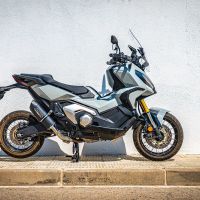 GPR exhaust compatible with  Honda X-Adv 750 2025-2026, Furore Evo4 Nero, Slip-on exhaust including removable db killer and link pipe, EPA-compliant 