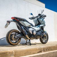 GPR exhaust compatible with  Honda X-Adv 750 2025-2026, Furore Evo4 Nero, Slip-on exhaust including removable db killer and link pipe, EPA-compliant 