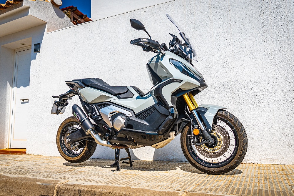 GPR exhaust compatible with  Honda X-Adv 750 2025-2026, Furore Evo4 Nero, Slip-on exhaust including removable db killer and link pipe, EPA-compliant 