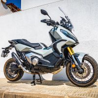 GPR exhaust compatible with  Honda X-Adv 750 2025-2026, Furore Evo4 Nero, Slip-on exhaust including removable db killer and link pipe, EPA-compliant 
