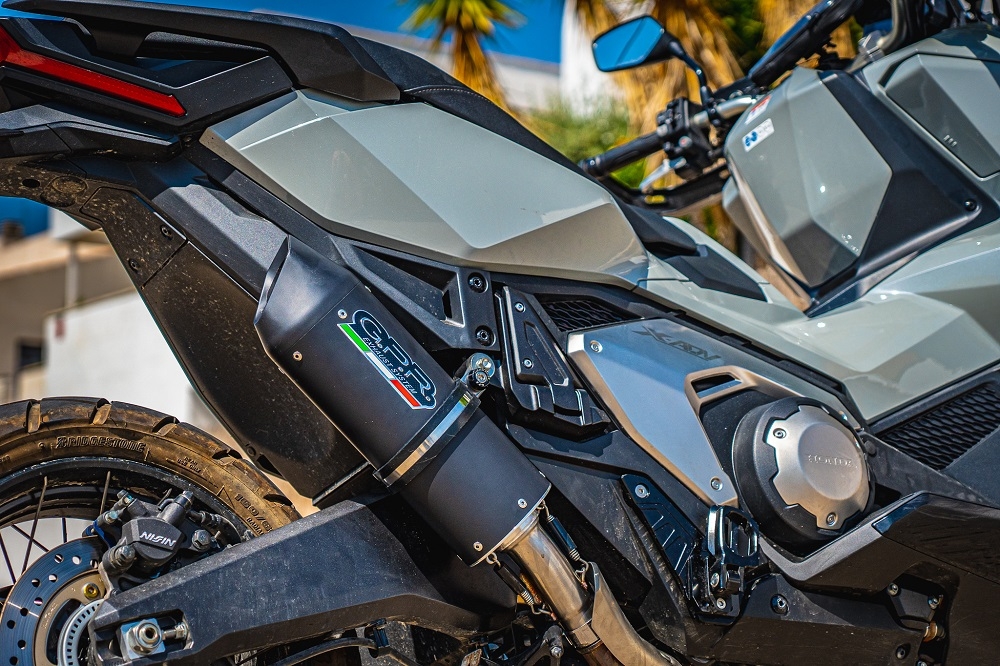 GPR exhaust compatible with  Honda X-Adv 750 2025-2026, Furore Evo4 Nero, Slip-on exhaust including removable db killer and link pipe, EPA-compliant 
