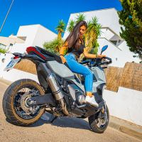 GPR exhaust compatible with  Honda X-Adv 750 2025-2026, Satinox, Slip-on exhaust including removable db killer and link pipe, EPA-compliant 