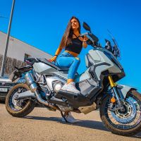 GPR exhaust compatible with  Honda X-Adv 750 2025-2026, Satinox, Slip-on exhaust including removable db killer and link pipe, EPA-compliant 