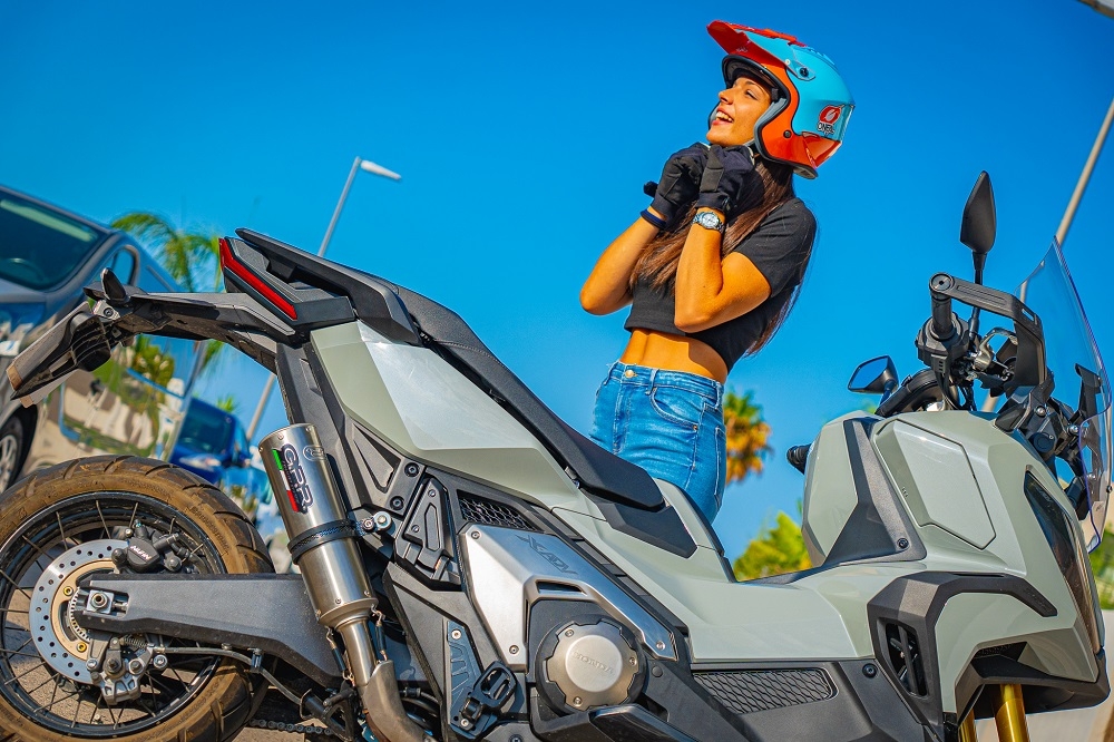 GPR exhaust compatible with  Honda X-Adv 750 2025-2026, M3 Inox , Slip-on exhaust including removable db killer and link pipe, EPA-compliant 