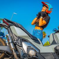 GPR exhaust compatible with  Honda X-Adv 750 2025-2026, M3 Inox , Slip-on exhaust including removable db killer and link pipe, EPA-compliant 