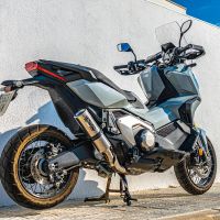GPR exhaust compatible with  Honda X-Adv 750 2025-2026, M3 Titanium Natural, Slip-on exhaust including removable db killer and link pipe, EPA-compliant 