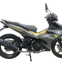 GPR exhaust compatible with Yamaha Sniper 150 2021-2022, Furore Nero, Full system exhaust, including removable db killer 