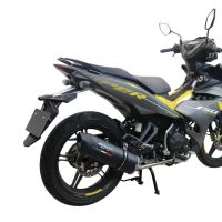 GPR exhaust compatible with Yamaha Sniper 150 2021-2022, Furore Nero, Full system exhaust, including removable db killer 
