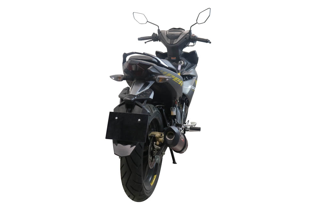 GPR exhaust compatible with Yamaha Sniper 150 2021-2022, Furore Nero, Full system exhaust, including removable db killer 