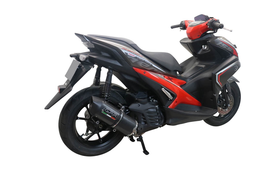 Exhaust compatible with Yamaha Aerox 155 VVA 2021-2023, Furore Nero, Full system exhaust, including removable db killer 