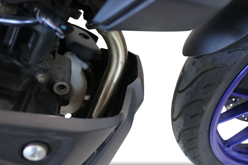 Exhaust compatible with Yamaha Mt 125 2021-2025, M3 Poppy , Full system exhaust, including removable db killer 
