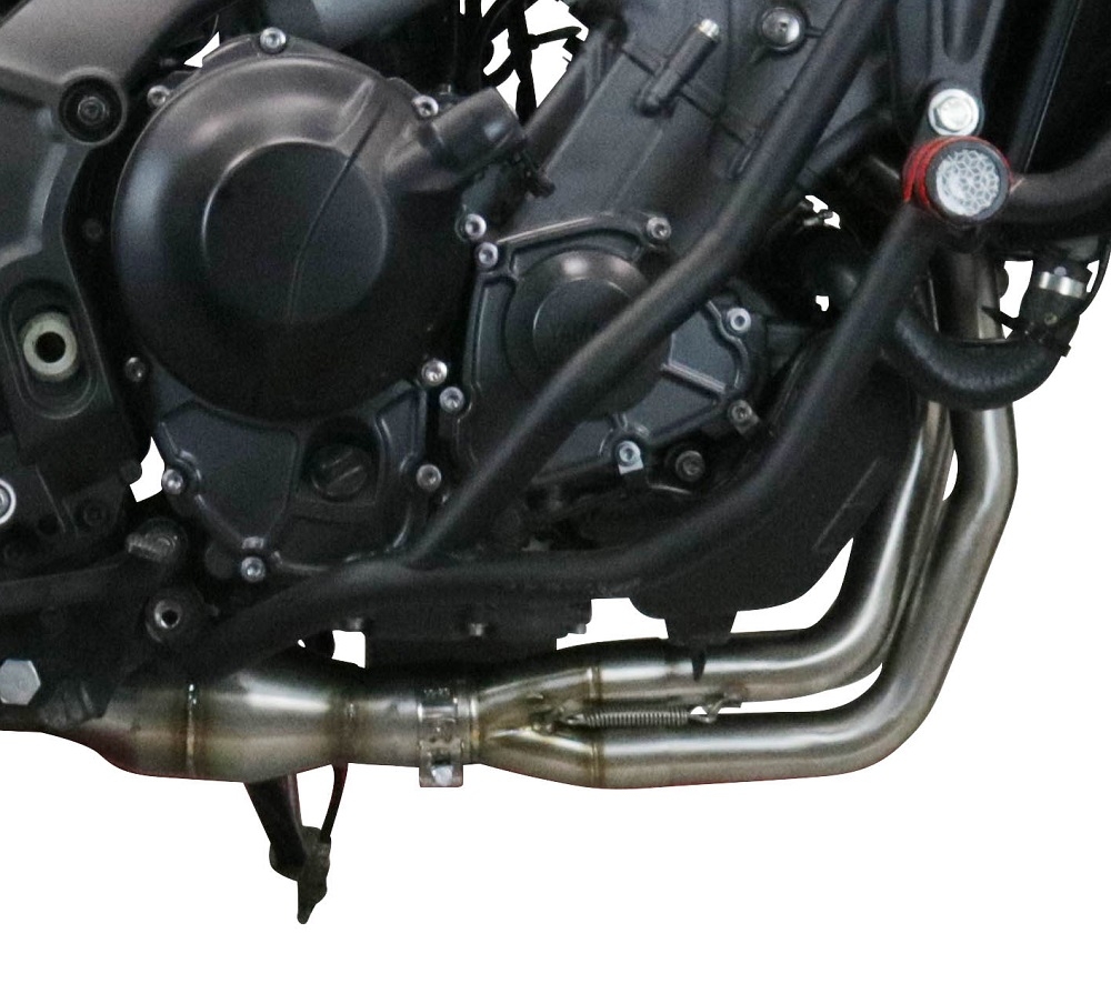 Exhaust compatible with Yamaha Tracer 9 2021-2024, M3 Poppy , Full system exhaust including removable db killer and catalyst 