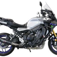 Exhaust compatible with Yamaha Tracer 9 2021-2024, M3 Black Titanium, Full system exhaust including removable db killer and catalyst 