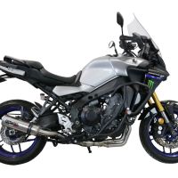 Exhaust compatible with Yamaha Tracer 9 2021-2024, M3 Inox , Full system exhaust including removable db killer and catalyst 