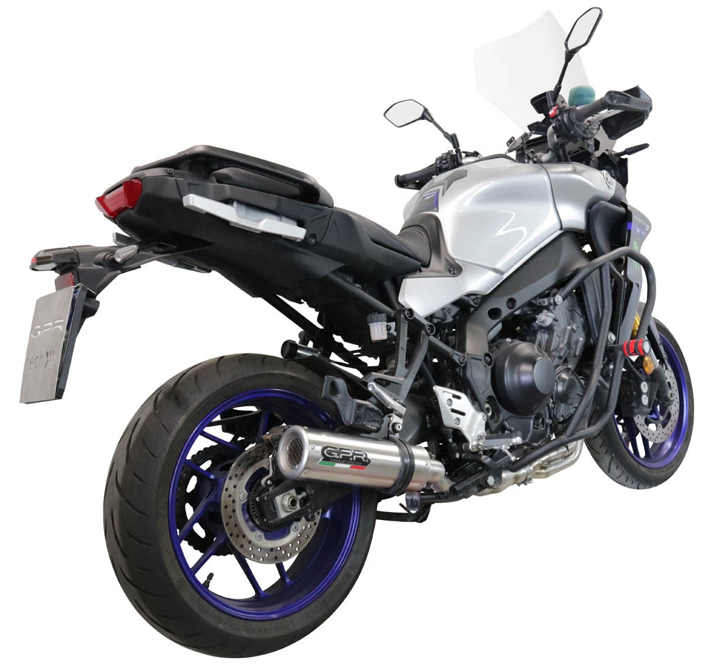 Exhaust compatible with Yamaha Tracer 9 2021-2024, M3 Inox , Full system exhaust including removable db killer and catalyst 