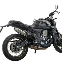 Exhaust compatible with Zontes 350 R1 2022-2024, Ultracone, Slip-on exhaust including removable db killer and link pipe, EPA-compliant 