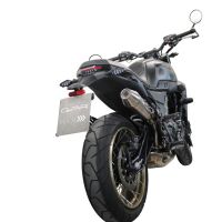 Exhaust compatible with Zontes 350 R1 2022-2024, Ultracone, Slip-on exhaust including removable db killer and link pipe, EPA-compliant 