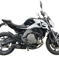 Exhaust compatible with Cf Moto 400 NK 2021-2023, Furore Nero, Slip-on exhaust, including link pipe and removable db killer 