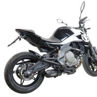 Exhaust compatible with Cf Moto 400 NK 2021-2023, Furore Nero, Slip-on exhaust, including link pipe and removable db killer 