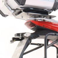 GPR TECH compatible con  Moto Morini X-CAPE 650 2021/2024 e5 Placa de fijación específica Top Case ALPITECH 35>55 LT compatible con portaequipajes original, fabricada en acero inoxidable con 4 puntos de anclaje
