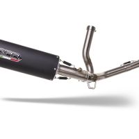 GPR escape compatible con  Suzuki V-Strom 650 2021-2024, Furore Evo4 Nero, Sistema de escape medio lleno, incluido db killer extraíble y tubo de conexión 