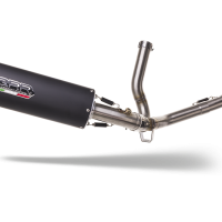 Exhaust compatible with Suzuki V-Strom 650 2017-2020, Furore Evo4 Nero, Mid-Full system exhaust including removable db killer 