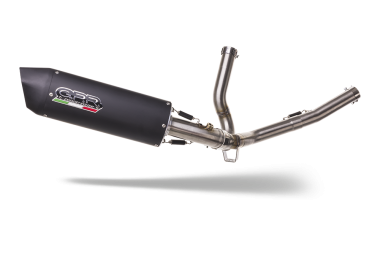 Exhaust compatible with Suzuki V-Strom 650 2017-2020, Furore Evo4 Nero, Mid-Full system exhaust, including removeble db killer and catalyst 