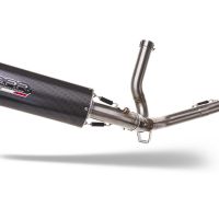 GPR escape compatible con  Suzuki V-Strom 650 2021-2024, Furore Evo4 Poppy, Sistema de escape medio lleno, incluido db killer extraíble y tubo de conexión 