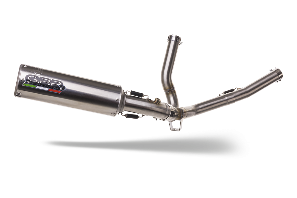 Exhaust compatible with Suzuki V-Strom 650 2017-2020, M3 Inox , Mid-Full system exhaust including removable db killer 