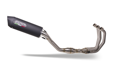 Exhaust compatible with Yamaha FJ-09 2021-2023, Furore Evo4 Nero, Full system exhaust including removable db killer and catalyst 
