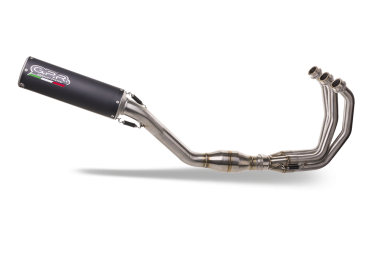 Exhaust compatible with Yamaha FJ-09 2021-2023, M3 Black Titanium, Full system exhaust including removable db killer and catalyst 