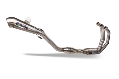 Exhaust compatible with Yamaha FJ-09 2021-2023, Powercone Evo, Full system exhaust including removable db killer and catalyst 