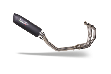 Exhaust compatible with Triumph Daytona 660 2023-2025, Furore Evo4 Nero, Full system exhaust including removable db killer and catalyst 