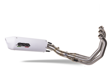 Exhaust compatible with Yamaha FZ-09 2014-2016, Albus Ceramic, Full system exhaust, including removable db killer 