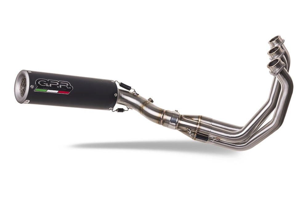 GPR exhaust compatible with Triumph Tiger Sport 660 2022-2024, M3 Black Titanium, Full system exhaust, including removable db killer 