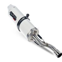 Exhaust compatible with Beta RR 125 Enduro Lc 4t 2010-2018, Albus Ceramic, Slip-on exhaust including removable db killer and link pipe, EPA-compliant 