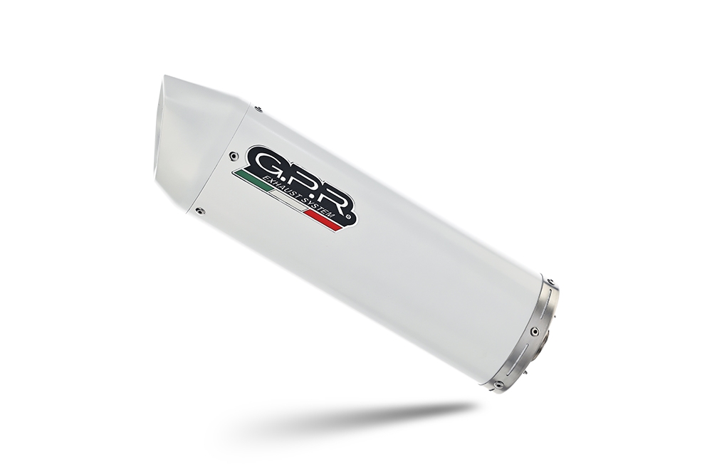 Exhaust compatible with Beta RR 125 Enduro Lc 4t 2010-2018, Albus Ceramic, Slip-on exhaust including removable db killer and link pipe, EPA-compliant 
