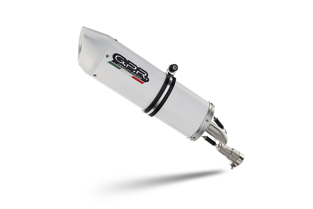 Exhaust compatible with Beta RR 125 Enduro Lc 4t 2010-2018, Albus Ceramic, Slip-on exhaust including removable db killer and link pipe, EPA-compliant 